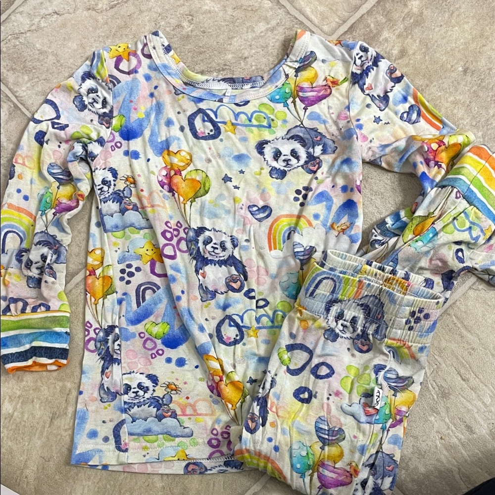 Colorful Panda Kids Pajamas